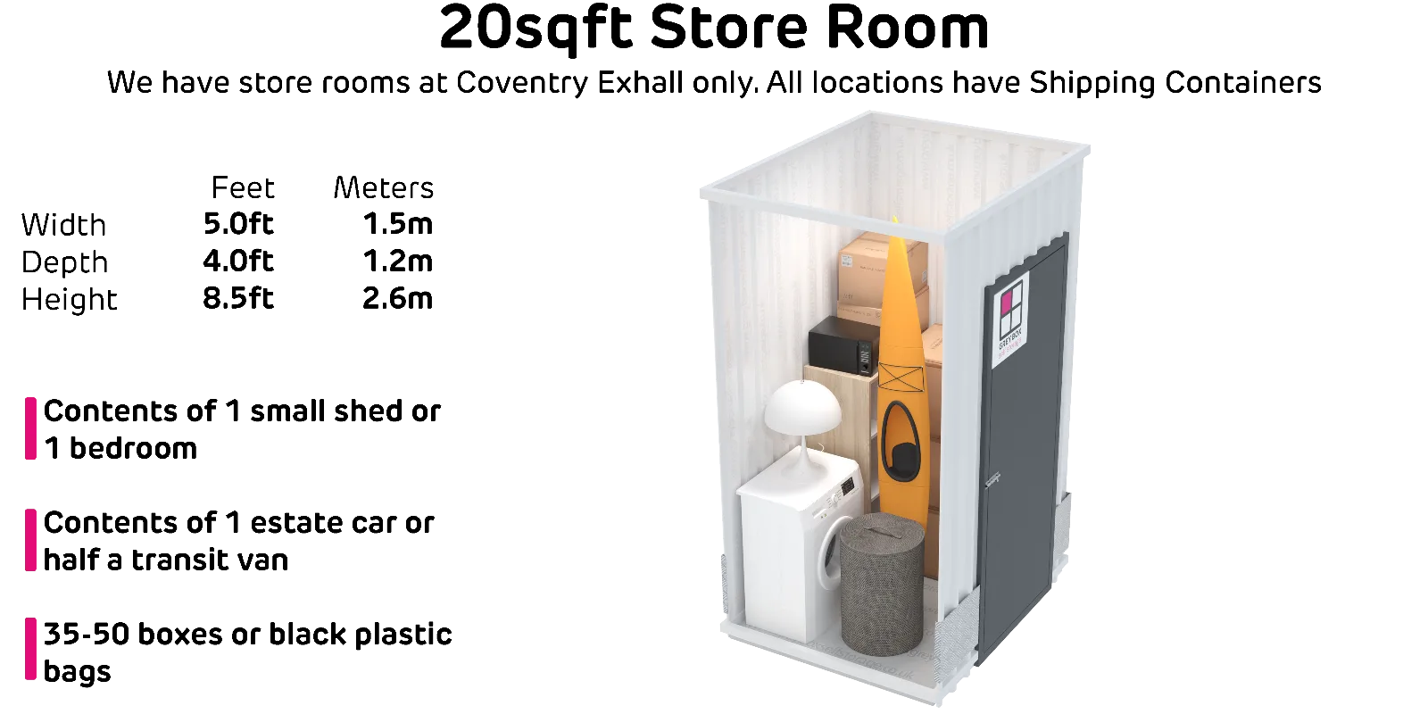 Store room 20sqft