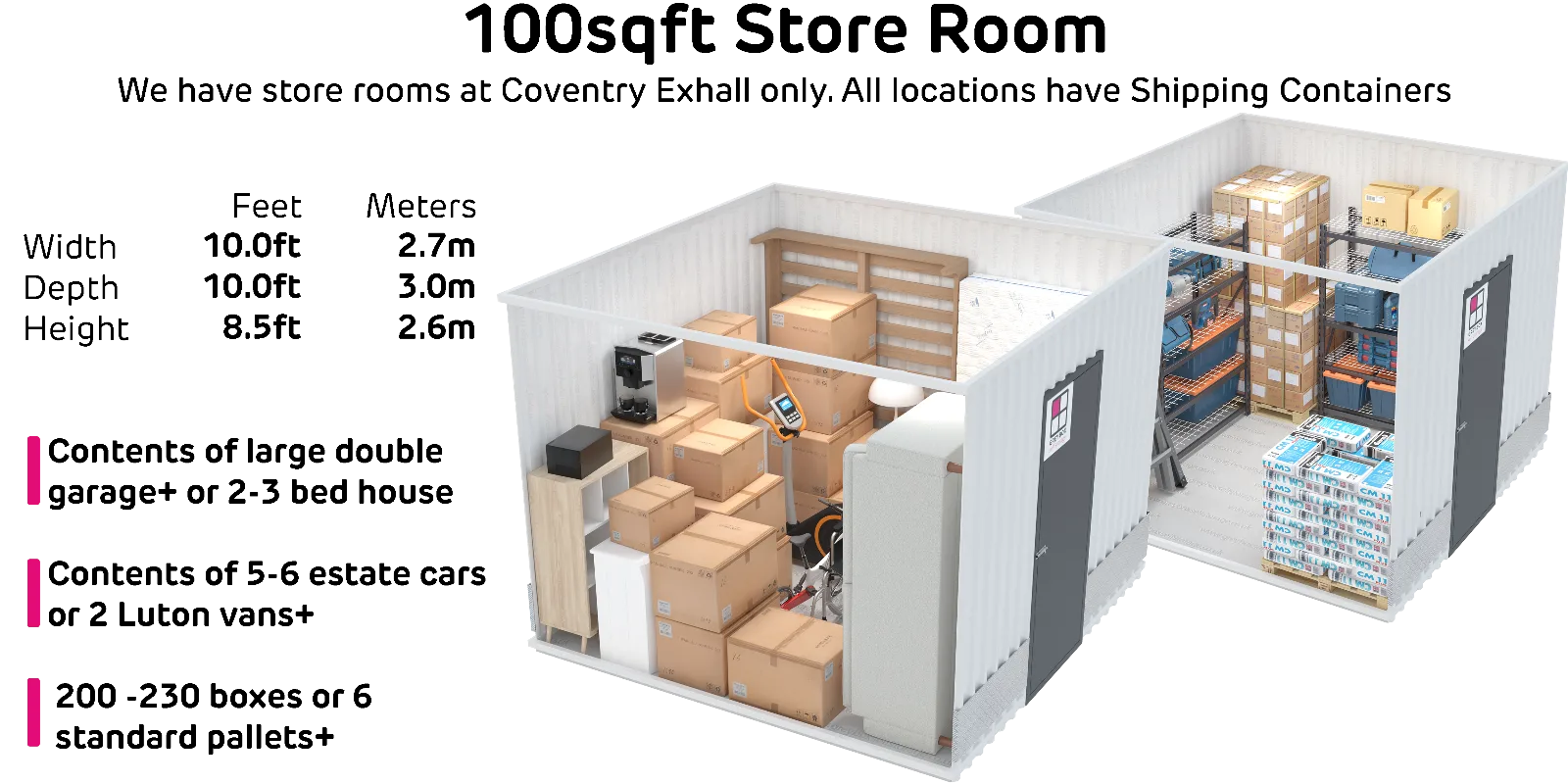 Storeroom 100sqft